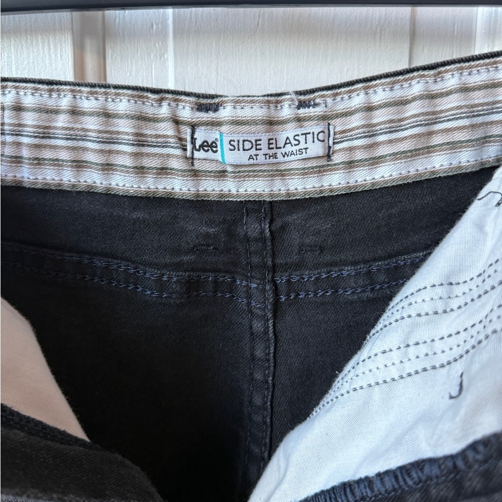 Vintage Women’s Lee Charcoal Denim Pants, Mid Rise, size 16 medium - Picture 7 of 10
